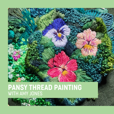 Pansy Thread Painting Class with Amy Jones