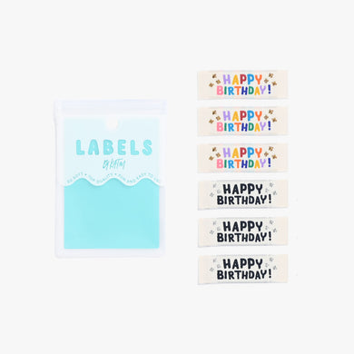 Sew in label - Happy Birthday