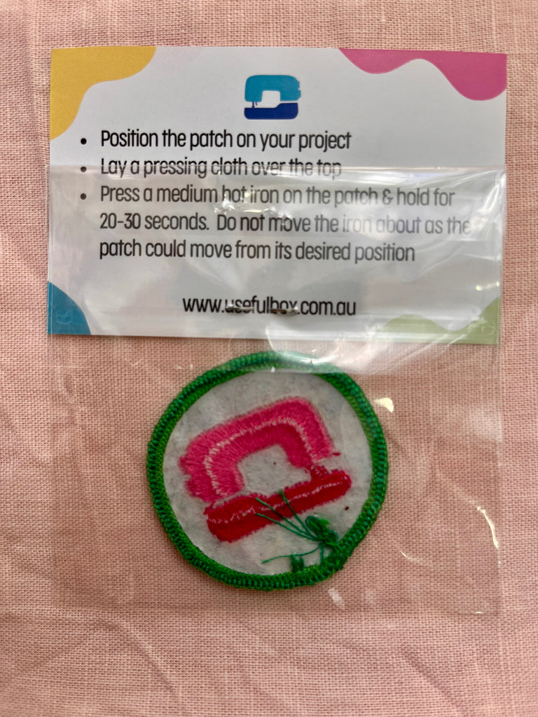 Sewing Machine Embroidered Patch UsefulBox Sewing School