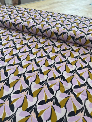 Lily Flower Cotton Duck Fabric